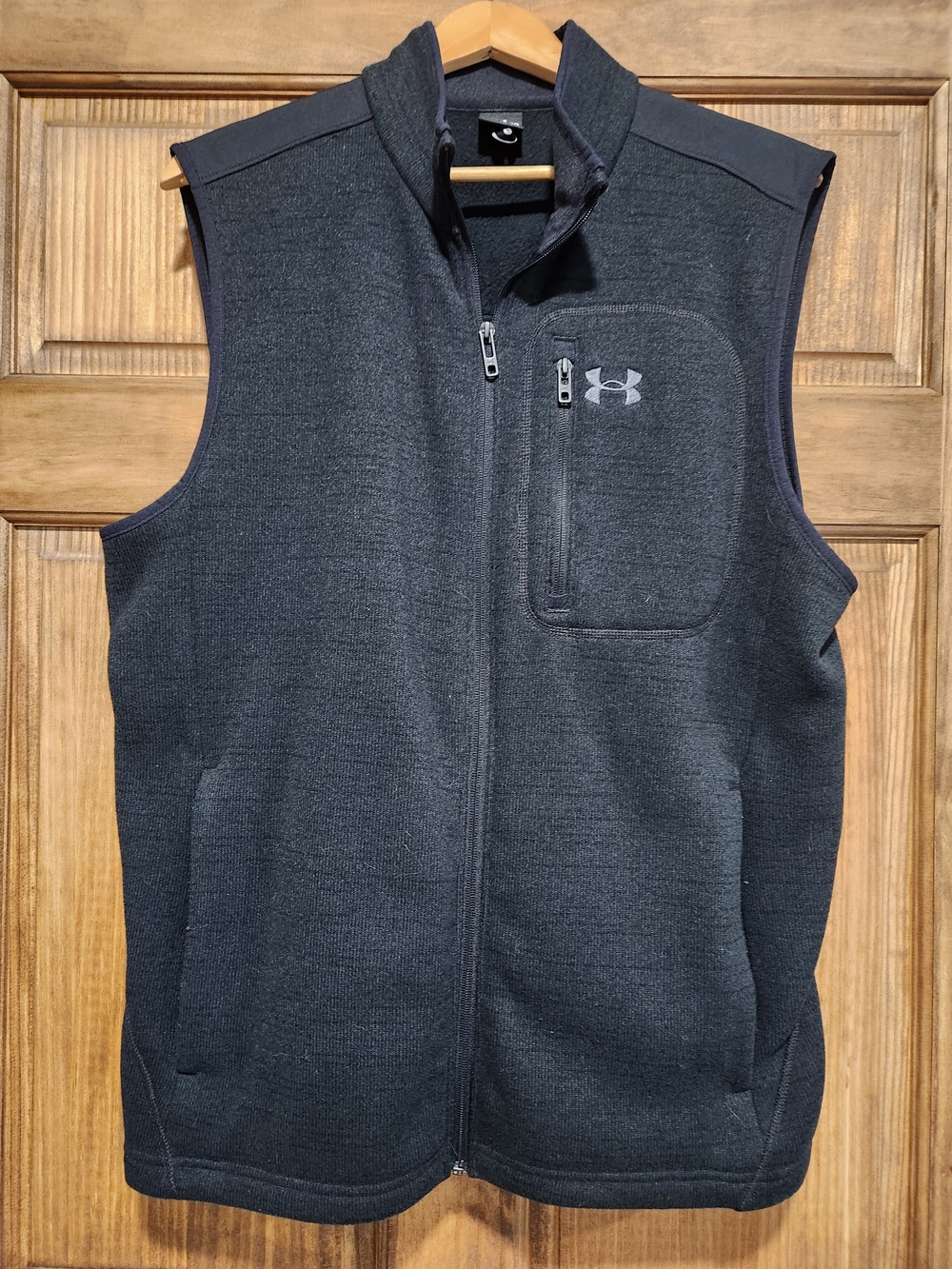 Under Armour Men's Charcoal Black Full-Zip Performance Vest
